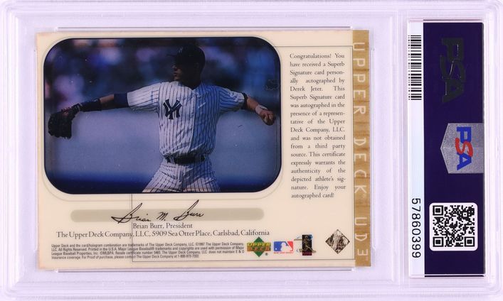 1997 UD3 Superb Signatures Derek Jeter AUTO PSA 8 NM-MT - Photo 2