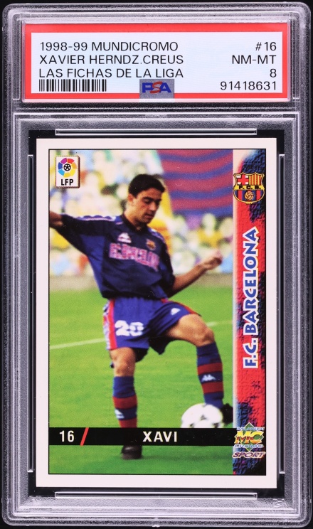 1998 Mundi Cromo Las Fichas De La Liga Xavier Hernandez ROOKIE #16 PSA 8 NM-MT - Photo 1