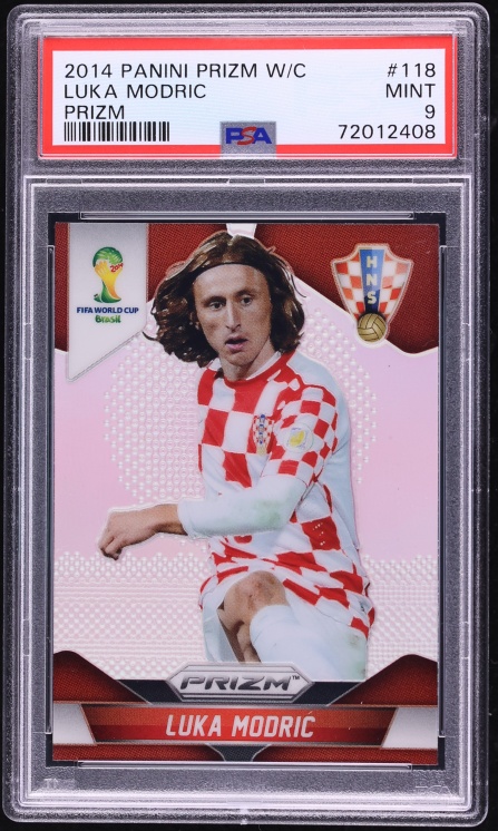 2014 Panini Prizm World Cup Silver Luka Modric #118 PSA 9 MINT - Photo 1