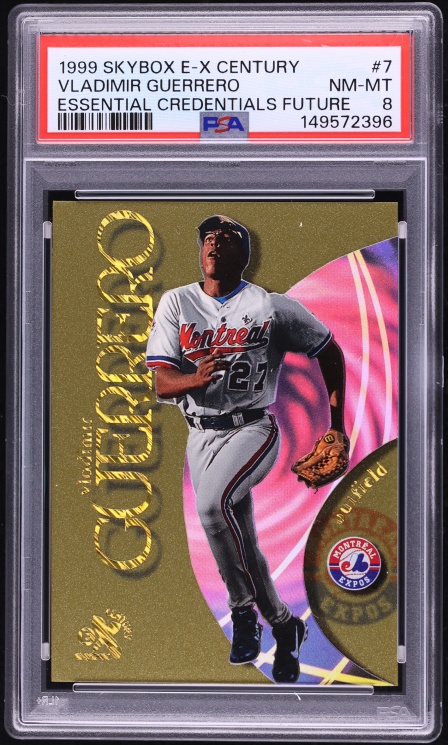 1999 Skybox E-X Century Essential Credentials Future Vladimir Guerrero /114 #7 PSA 8 NM-MT - Photo 1