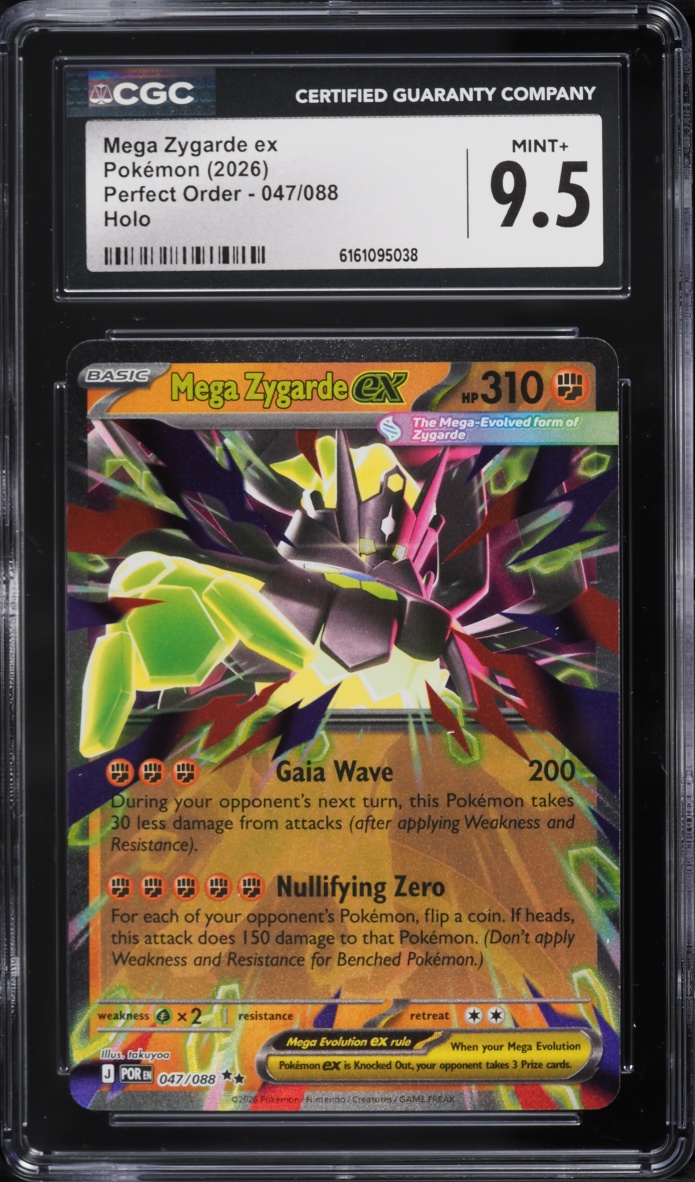 2026 Pokemon Mega Evolution Perfect Order Holo Mega Zygarde ex #47 CGC 9.5 MINT+