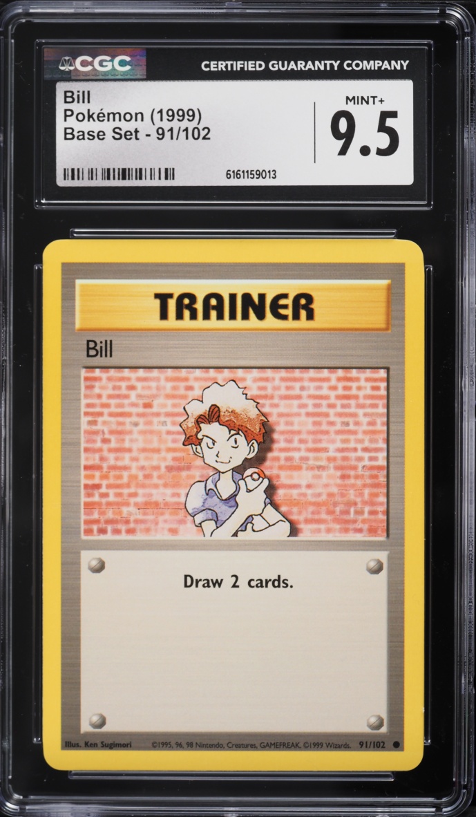 1999 Pokemon Base Set Bill #91 CGC 9.5 MINT+