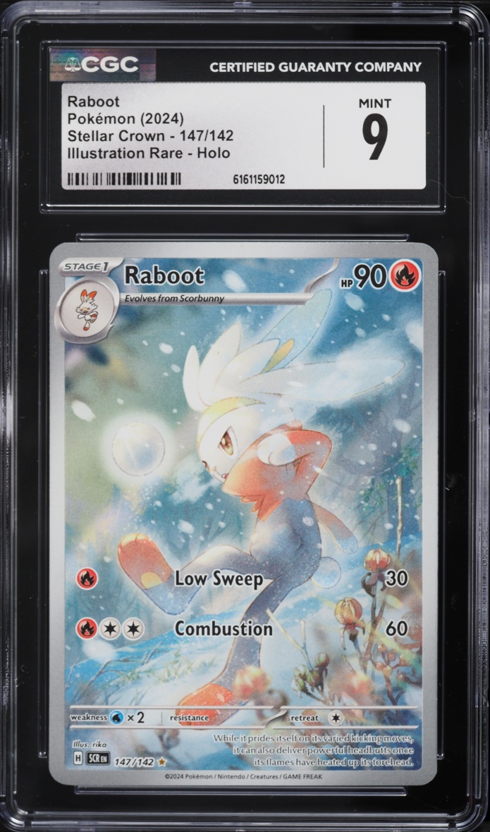 2024 Pokemon Scarlet & Violet Stellar Crown IR Raboot #147 CGC 9 MINT