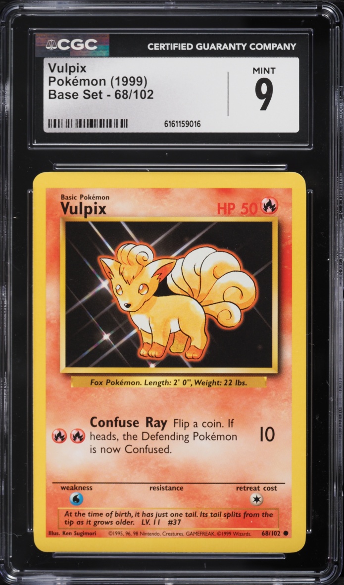 1999 Pokemon Base Set Vulpix #68 CGC 9 MINT