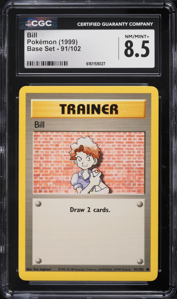 1999 Pokemon Base Set Bill #91 CGC 8.5 NM-MT+