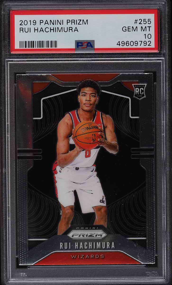 2019 Panini Prizm Rui Hachimura ROOKIE #255 PSA 9 MINT on