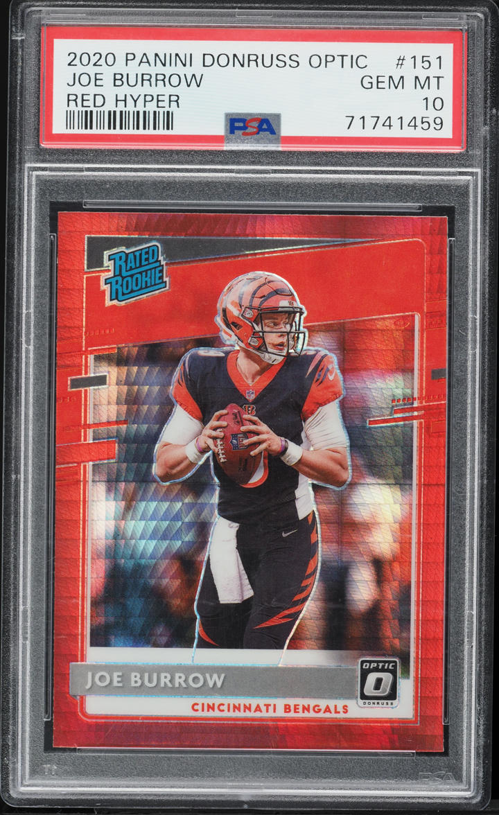 2020 Donruss Optic Red Hyper Joe Burrow ROOKIE #151 PSA 10 GEM MINT