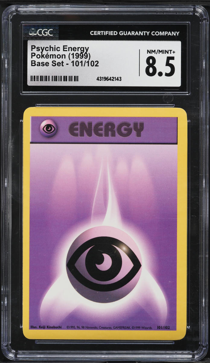1999 Pokemon Base Set Shadowless Psychic Energy #101 CGC 8.5 NM-MT+