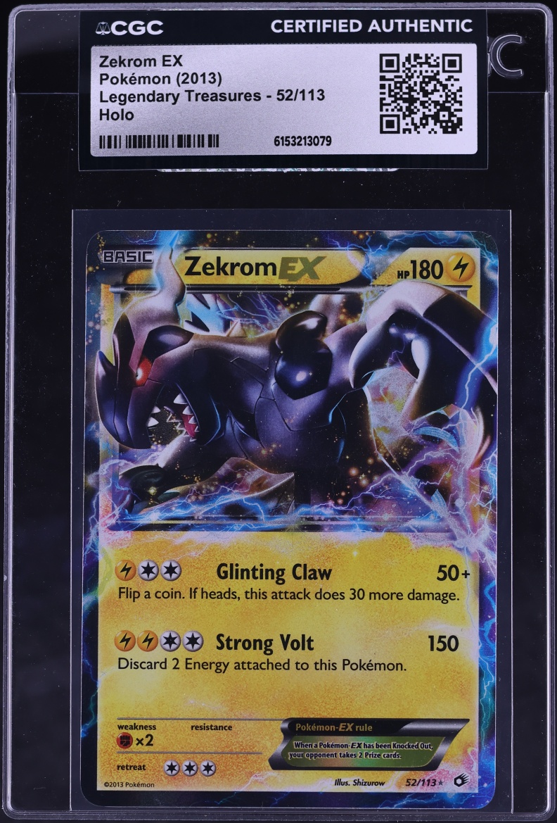 2013 Pokemon Black & White Legendary Treasures Holo Zekrom EX #52 CGC AUTH