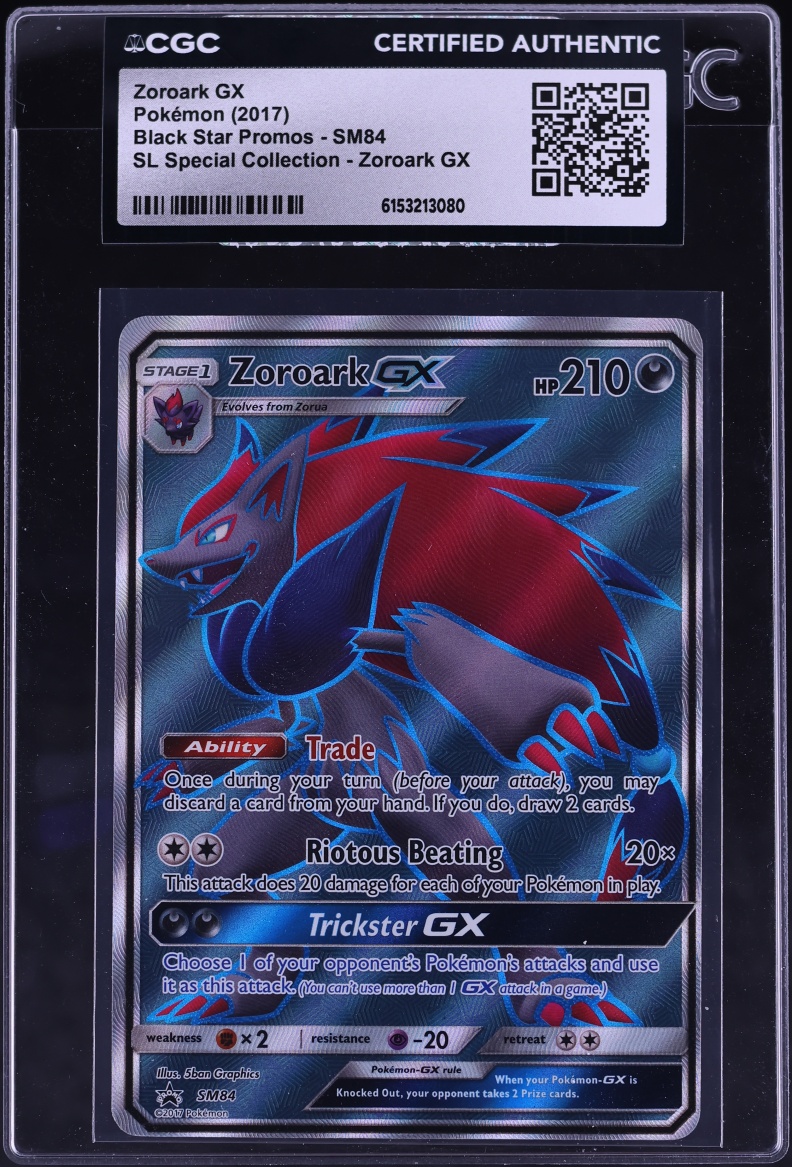 2017 Pokemon Sun & Moon Promo Special Collection Full Art Zoroark GX #SM84 CGC AUTH