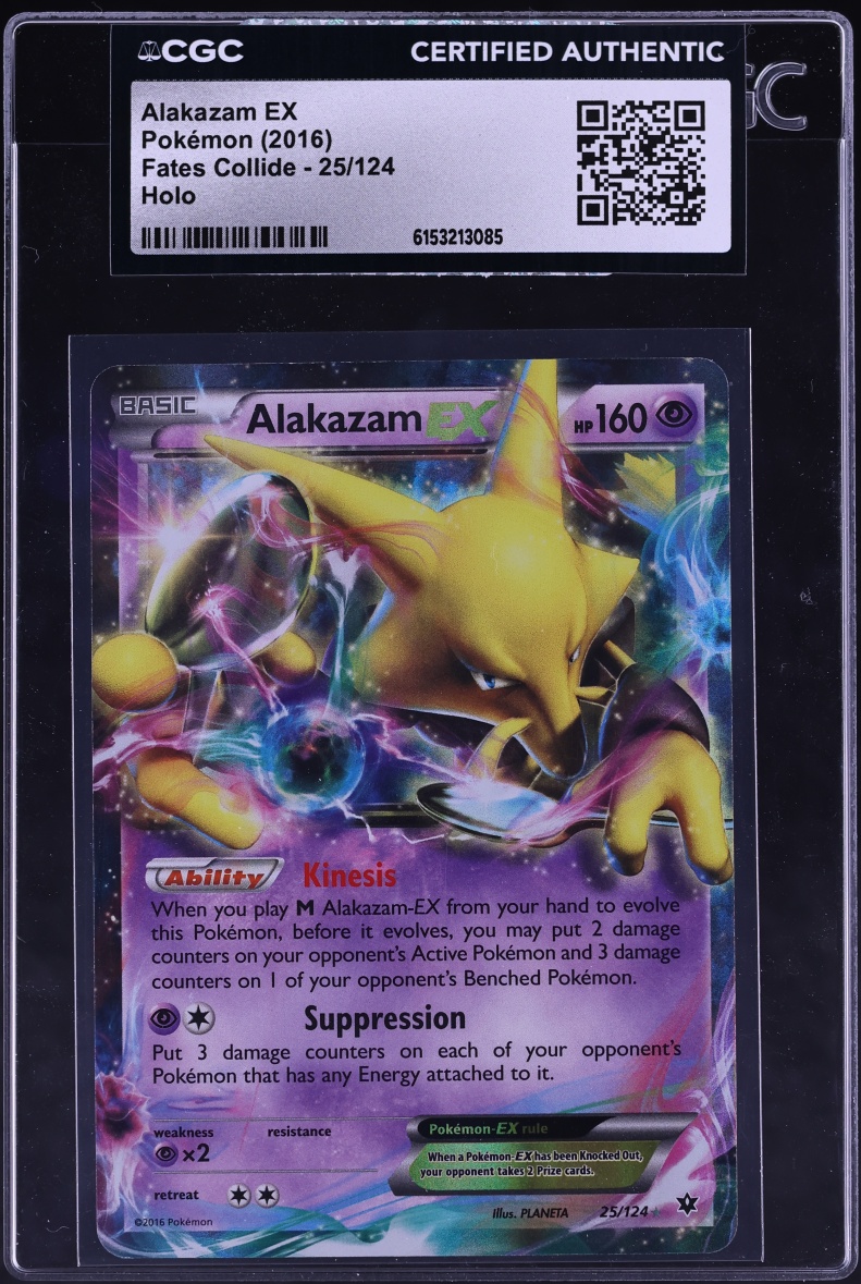 2016 Pokemon XY Fates Collide Holo Alakazam EX #25 CGC AUTH