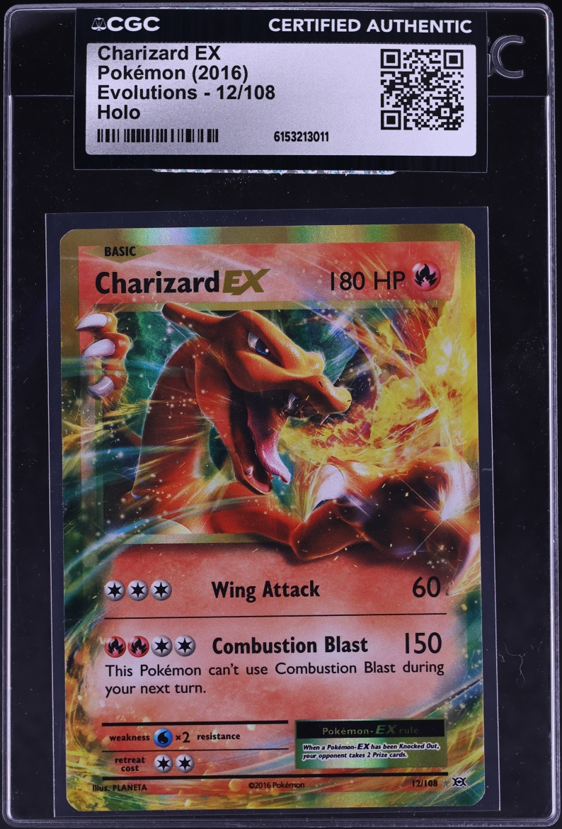 2016 Pokemon XY Evolutions Holo Charizard EX #12 CGC AUTH