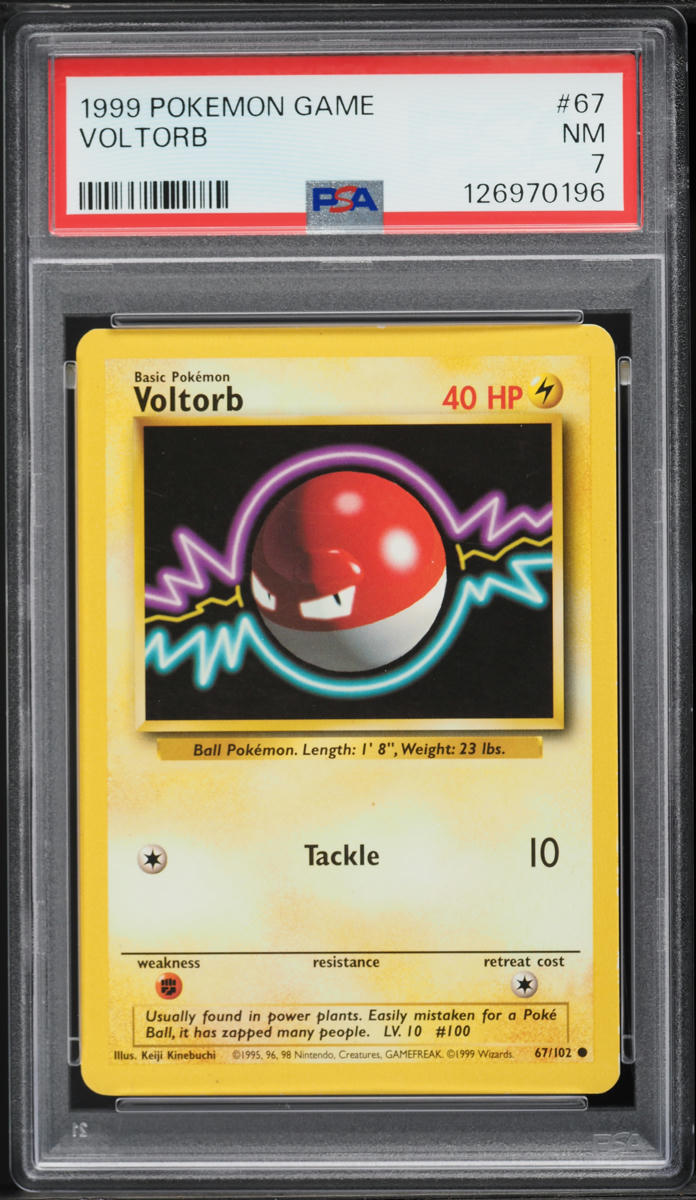 1999 Pokemon Base Set Voltorb #67 PSA 7 NRMT