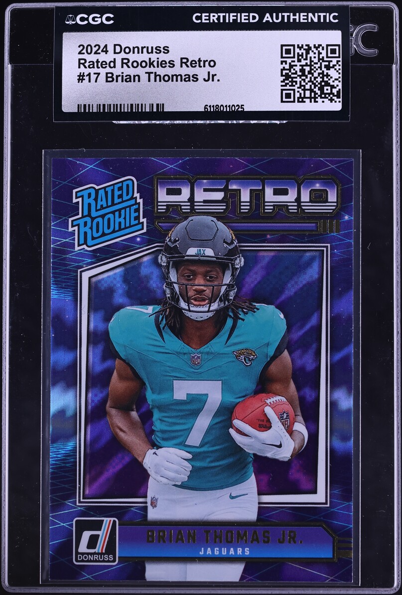 2024 Donruss Retro Brian Thomas Jr. ROOKIE #17 CGC AUTH