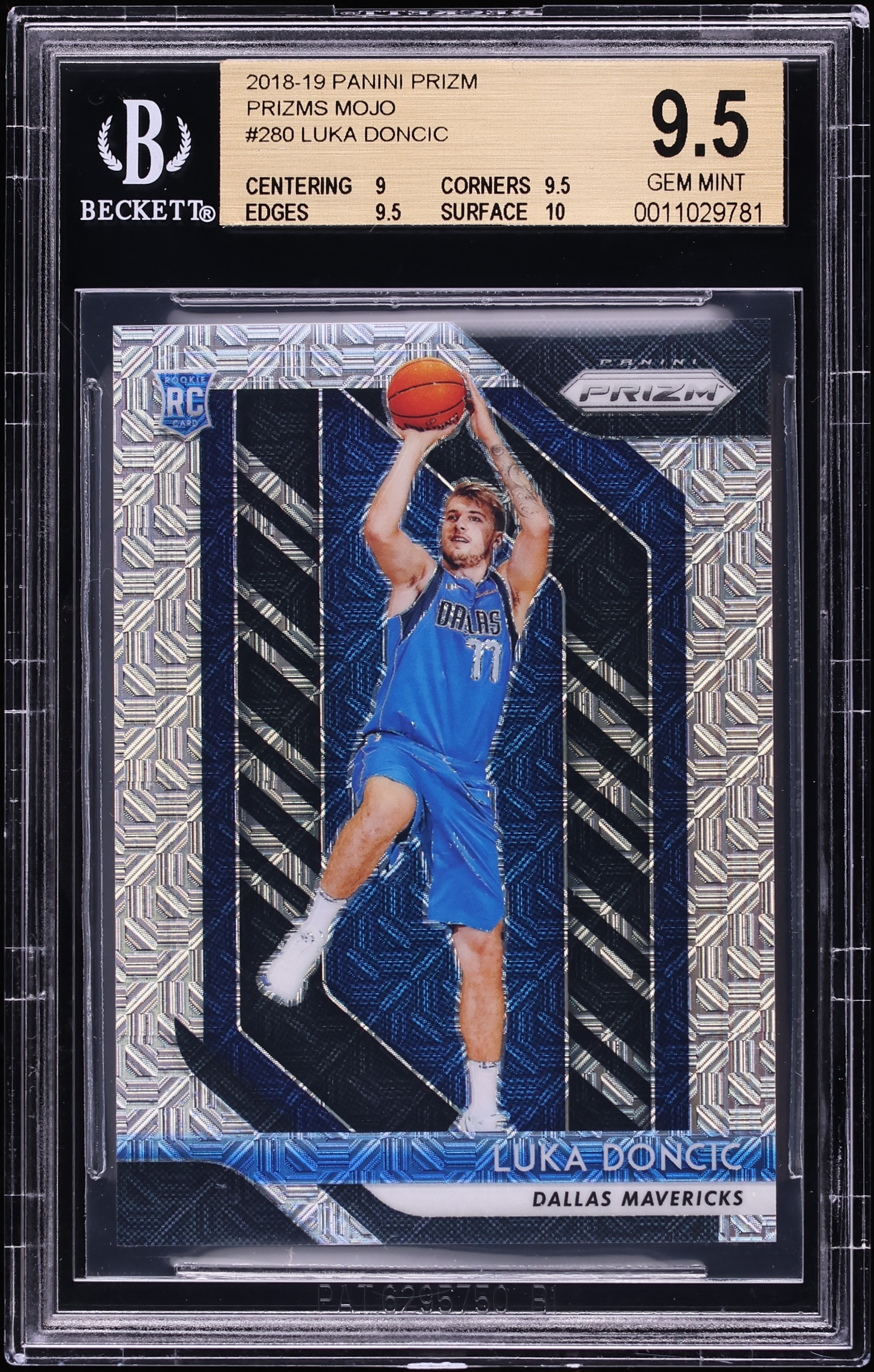 2018 Panini Prizm Mojo Luka Doncic ROOKIE /25 #280 BGS 9.5 GEM