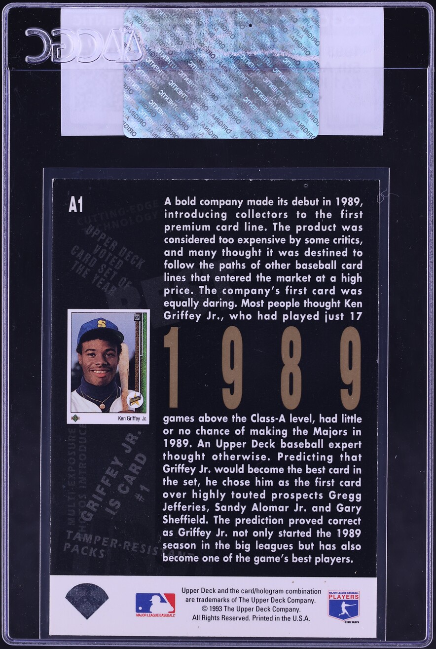 1993 Upper Deck 5th Anniversary Ken Griffey Jr. #A1 CGC AUTH