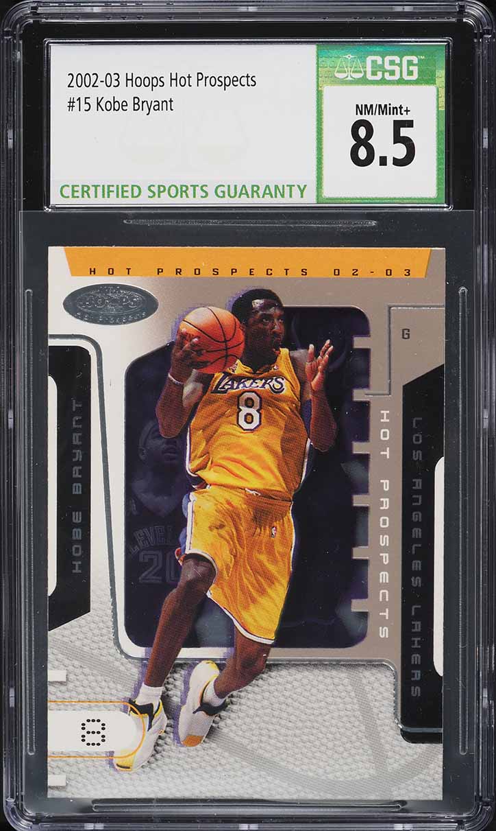 2002 Hoops Hot Prospects Kobe Bryant #15 CSG 8.5 NM-MT+