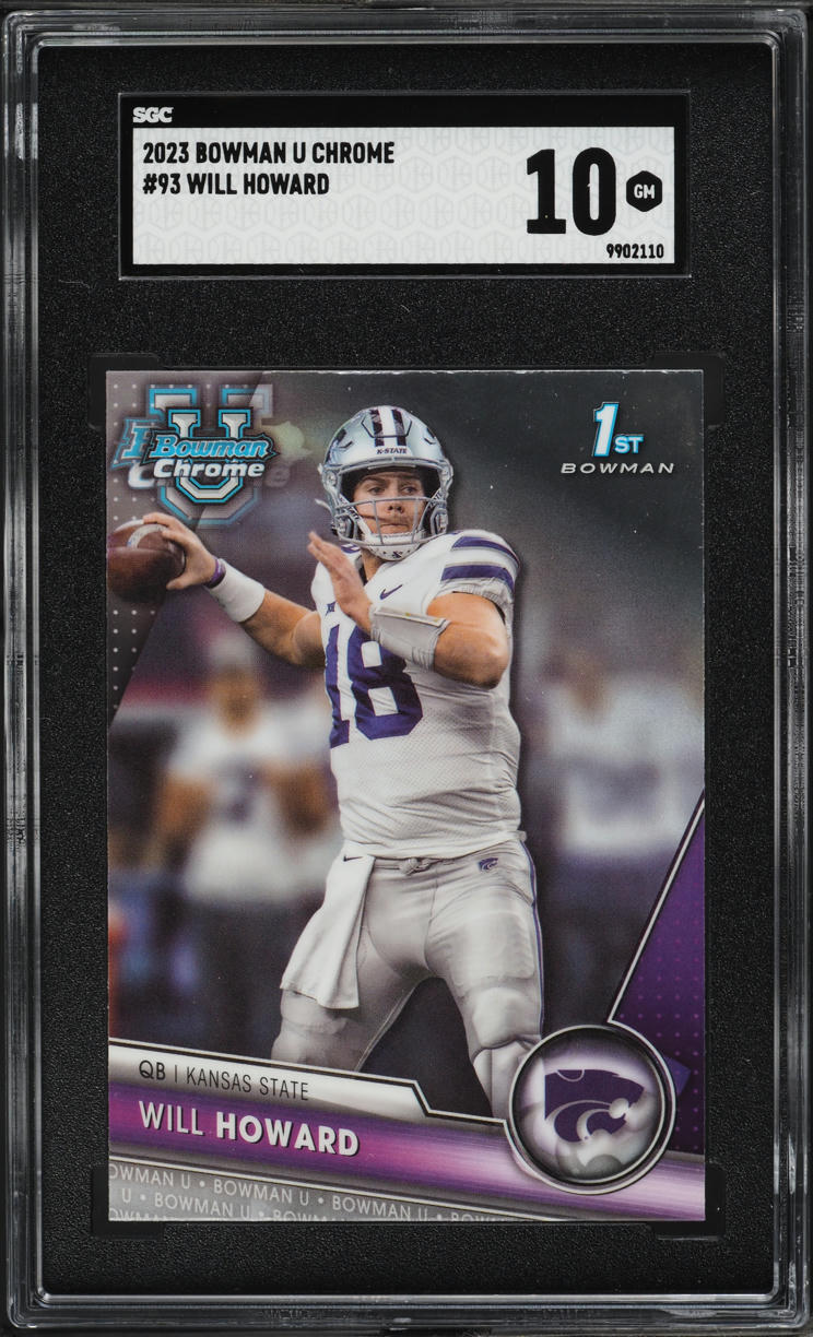 2023 Bowman Chrome University Will Howard ROOKIE #93 SGC 10 GEM MINT