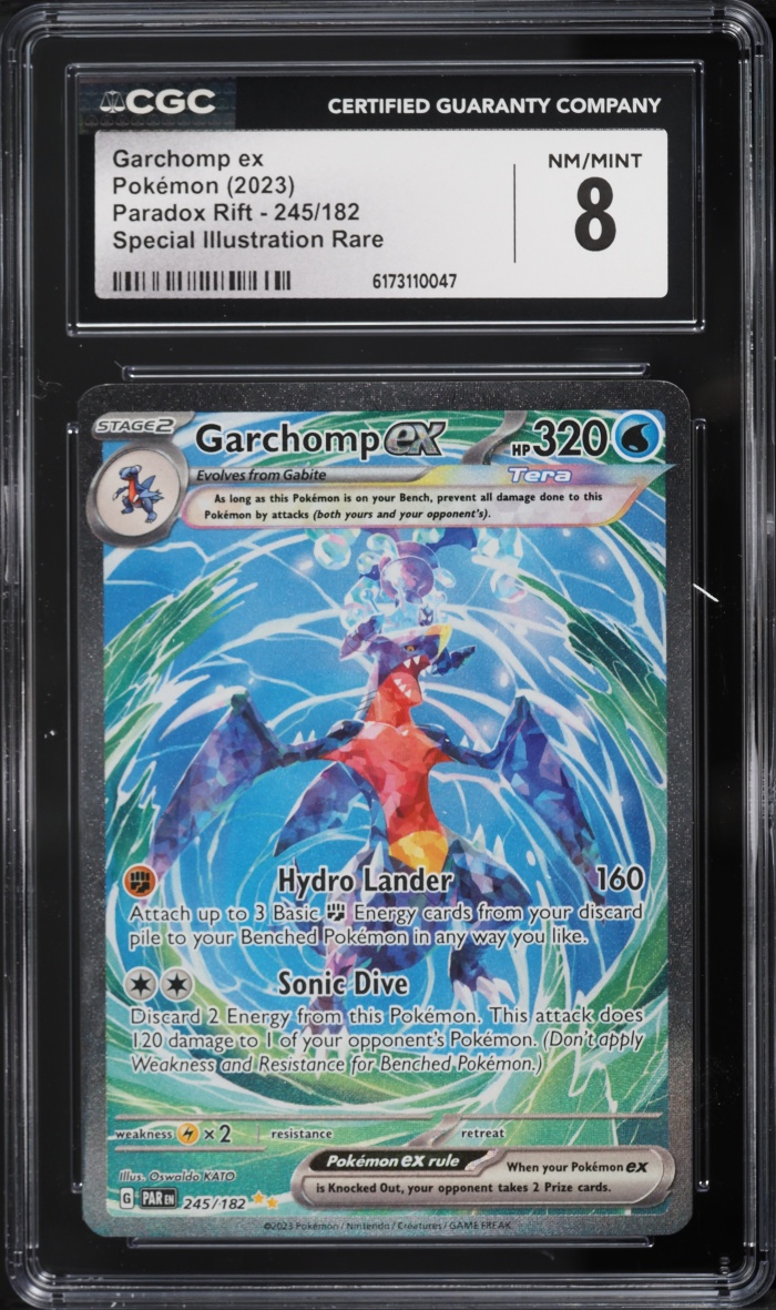 2023 Pokemon Scarlet & Violet Paradox Rift SIR Garchomp ex #245 CGC 8 NM-MT