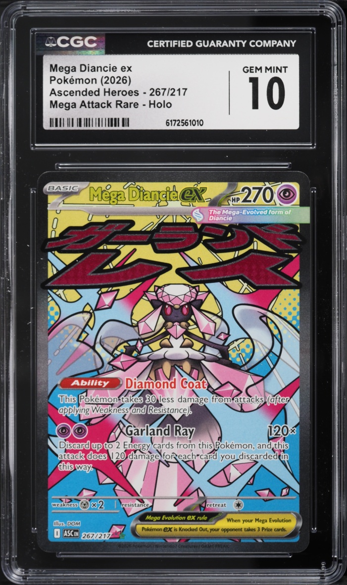 2026 Pokemon Mega Evolution Ascended Heroes MA Mega Diancie ex #267 CGC 10 GEM MINT
