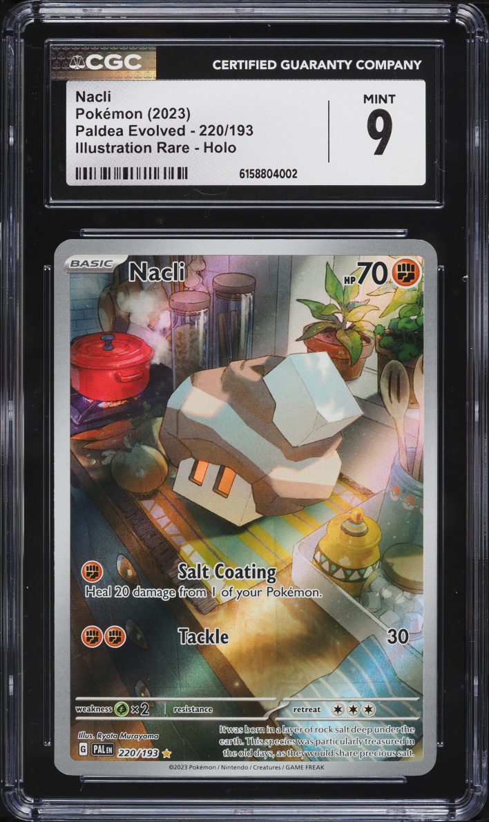 2023 Pokemon Scarlet & Violet Paldea Evolved IR Nacli #220 CGC 9 MINT