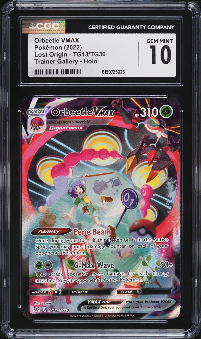 2022 Pokemon Sword & Shield Lost Origin CHR Orbeetle VMAX #TG13 CGC 10 GEM MINT