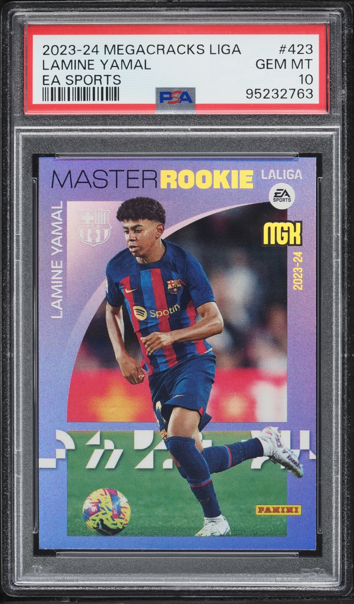 2023 Panini La Liga Megacracks EA Sports Master Lamine Yamal ROOKIE #423 PSA 10 GEM MINT