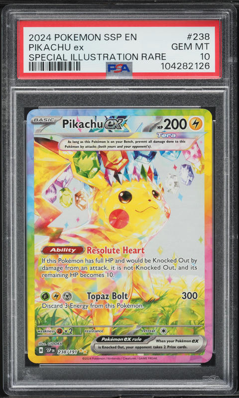 2024 Pokemon Scarlet & Violet Surging Sparks SIR Pikachu ex #238
