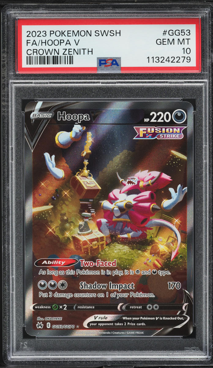 2023 Pokemon Sword & Shield Crown Zenith Full Art Hoopa V #GG53 PSA 10 GEM MINT