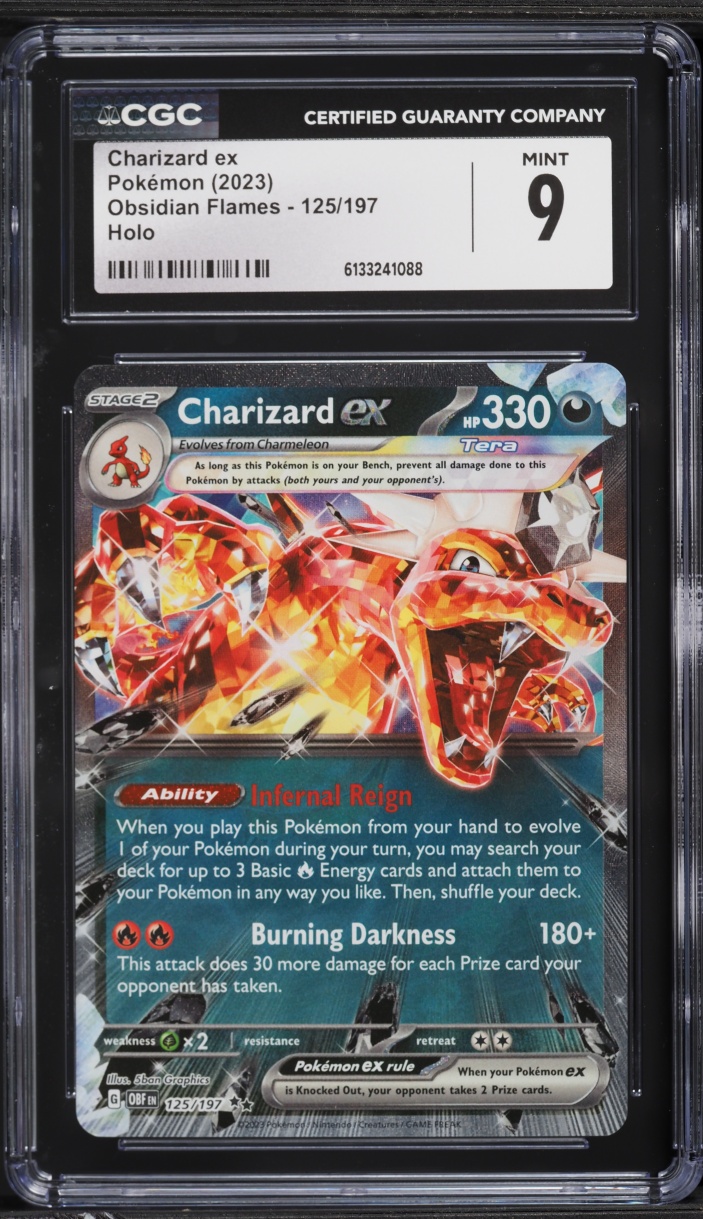 2023 Pokemon Scarlet & Violet Obsidian Flames Holo Charizard ex #125 CGC 9 MINT