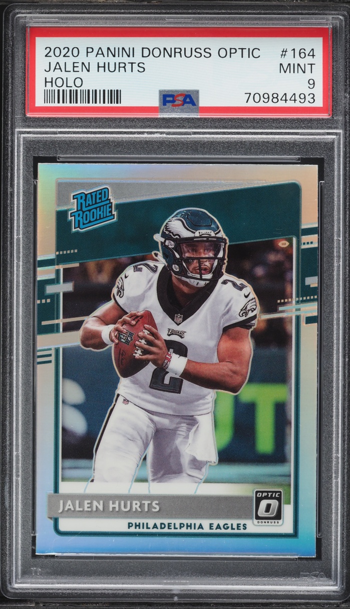 2020 Donruss Optic Holo Jalen Hurts ROOKIE #164 PSA 9 MINT