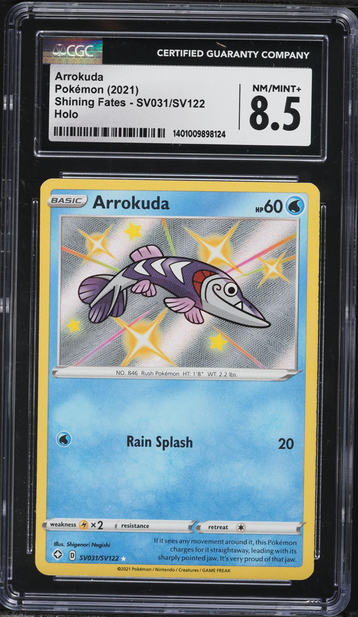 2021 Pokemon Sword & Shield Shining Fates Shiny Arrokuda #SV031 CGC 8.5 NM-MT+