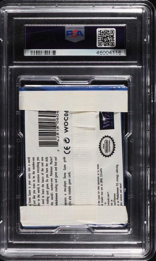 1998 Pokemon Demo Game Plastic Pack PSA 10 GEM MINT