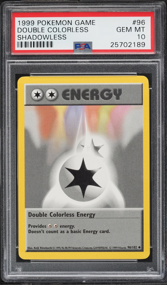 1999 Pokemon Base Set Shadowless Double Colorless #96 PSA 10 GEM MINT