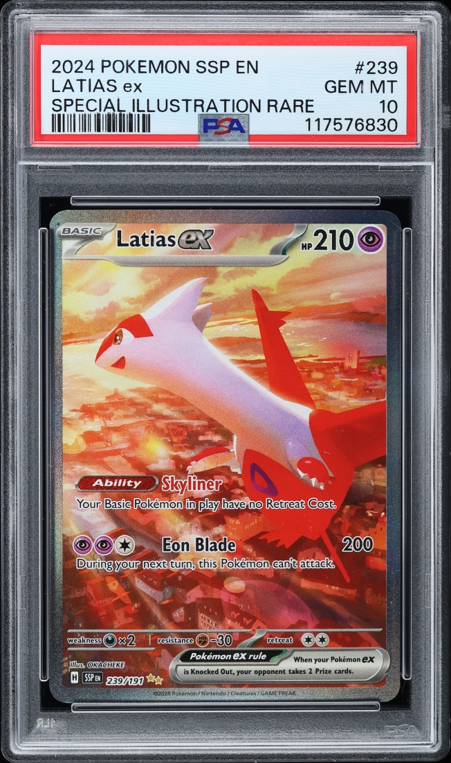 2024 Pokemon Scarlet & Violet Surging Sparks SIR Latias ex #239 PSA 10 GEM MINT