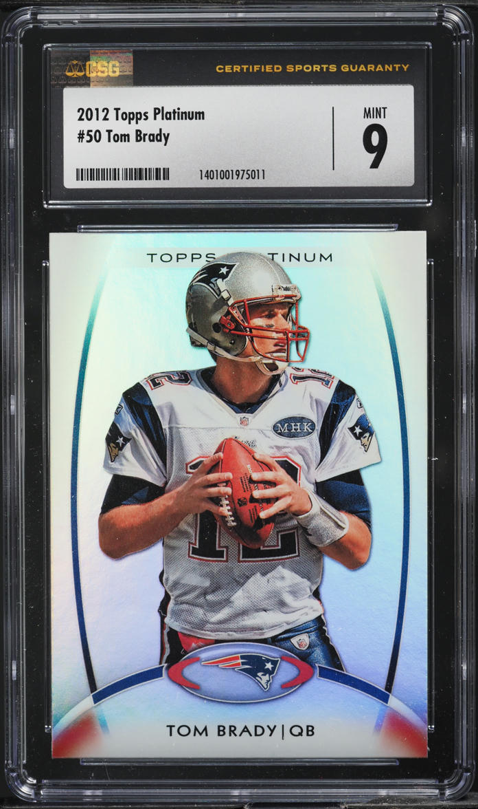 2012 Topps Platinum Tom Brady #50 CSG 9 MINT