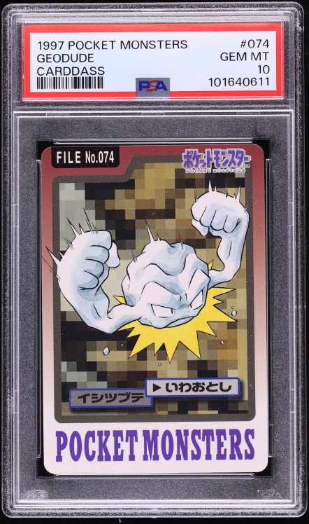 1997 Pokemon Japanese Pocket Monsters Carddass Geodude #74 PSA 10 GEM MINT