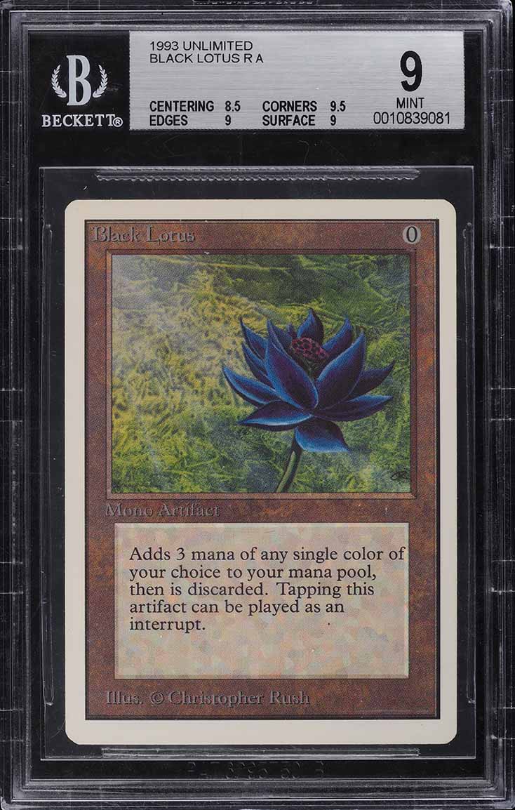 1993 Magic The Gathering MTG Unlimited Black Lotus R A BGS 9 MINT on ...