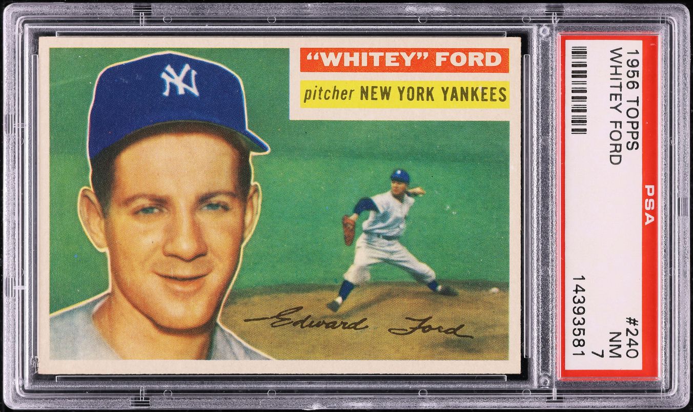 1956 Topps Whitey Ford #240 PSA 7 NRMT