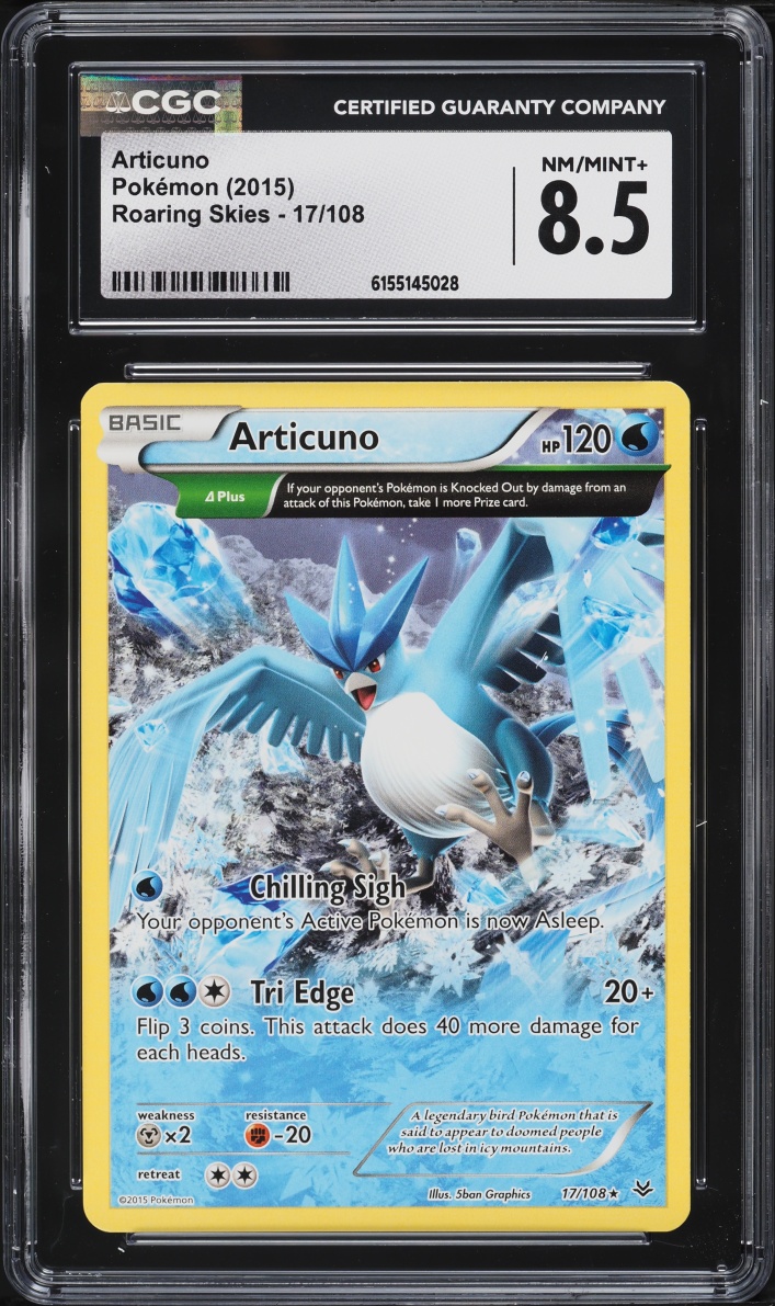 2015 Pokemon XY Roaring Skies Alt Art Articuno #17 CGC 8.5 NM-MT+