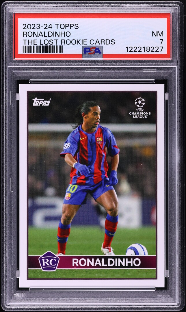RONALDINHO, 3 TRADING FOOTBALL ROOKIE CARDS, COLLECTOR (JT29