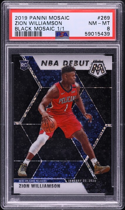 sion...♡ 2019 Panini Mosaic Zion Williamson ROOKIE #269 PSA 9 MINT on