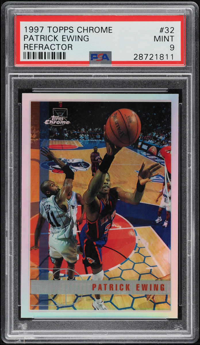 1997 Topps Chrome Refractor Patrick Ewing #32 PSA 9 MINT