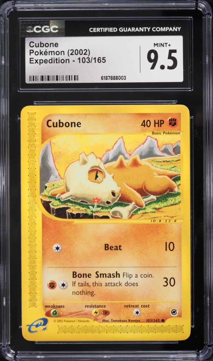 2002 Pokemon Expedition Cubone #103 CGC 9.5 Mint+
