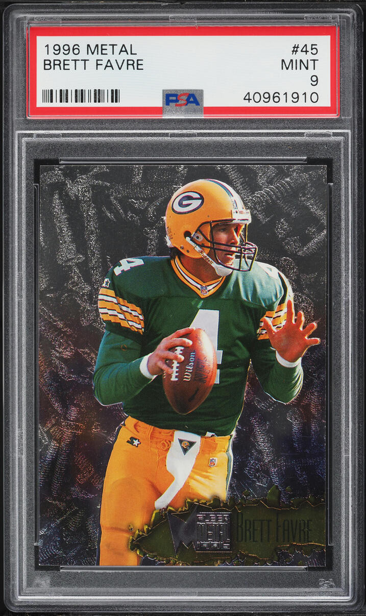 1996 Metal Football Brett Favre #45 PSA 9 MINT