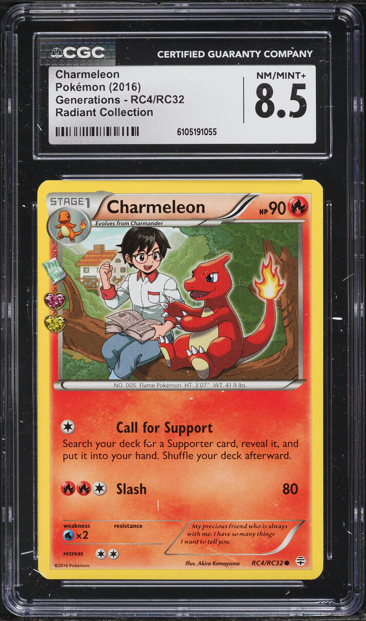 2016 Pokemon XY Generations Radiant Collection Charmeleon #RC4 CGC 8.5 NM-MT+