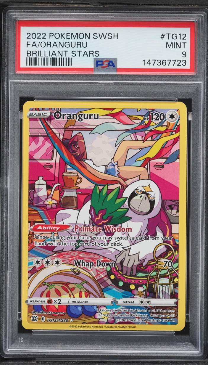 2022 Pokemon Sword & Shield Brilliant Stars CHR Oranguru #TG12 PSA 9 MINT