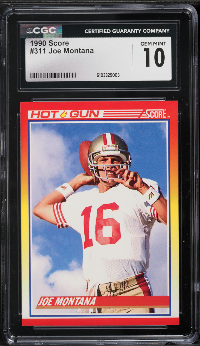 1990 Score Football Joe Montana #311 CGC 10 GEM MINT