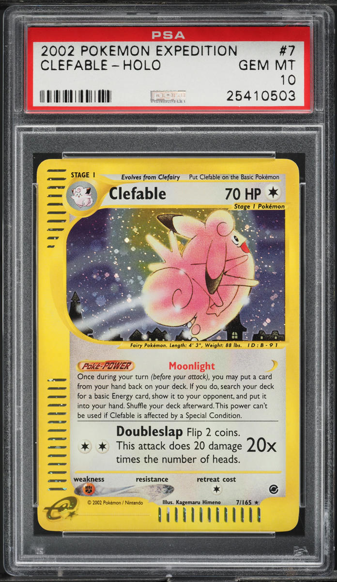2002 Pokemon Expedition Holo Clefable #7 PSA 10 GEM MINT
