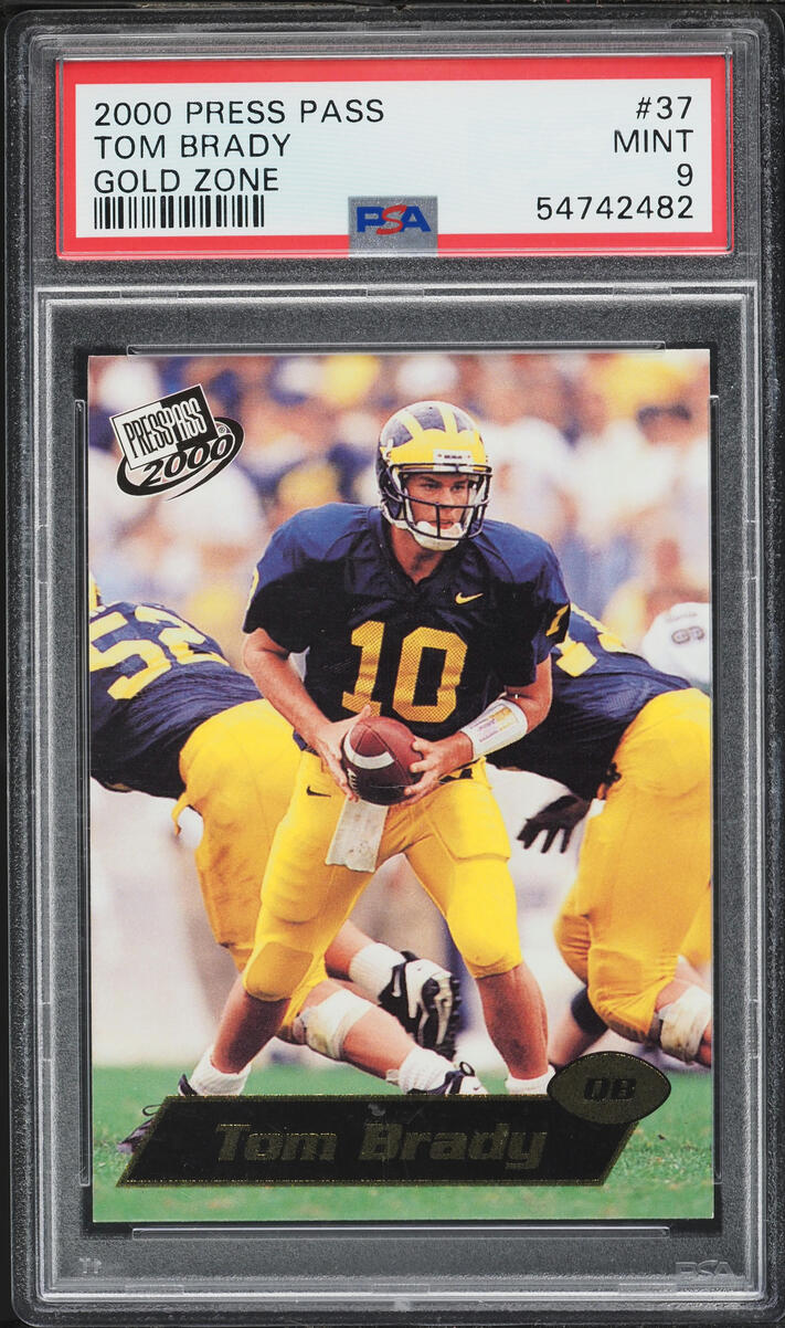 2000 Press Pass Gold Zone Tom Brady ROOKIE #37 PSA 9 MINT